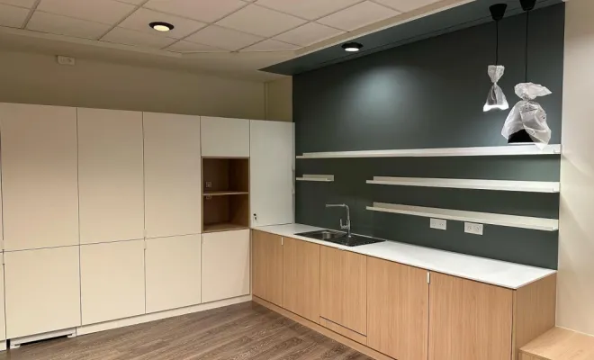 Création et installation d'une cuisine à Lille pour l'orchestre national , Lille, DLT Agencement